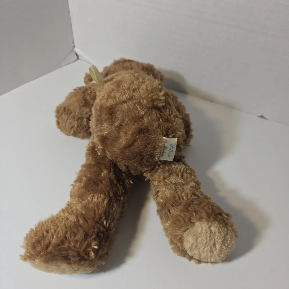 Carter' Classics brown teddy bear yellow bow Plush Stuffed Animal